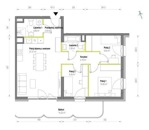 Plan 4 pok. 72m²