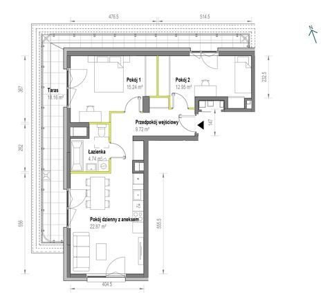 Plan 3 pok. 66m²