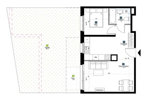 Plan 2 pok. 43m²