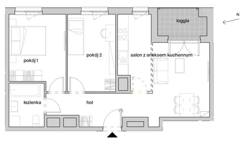 Plan 3 pok. 57m²
