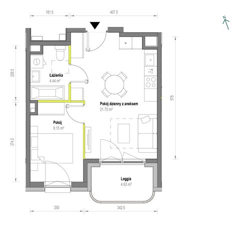Plan 2 pok. 35m²