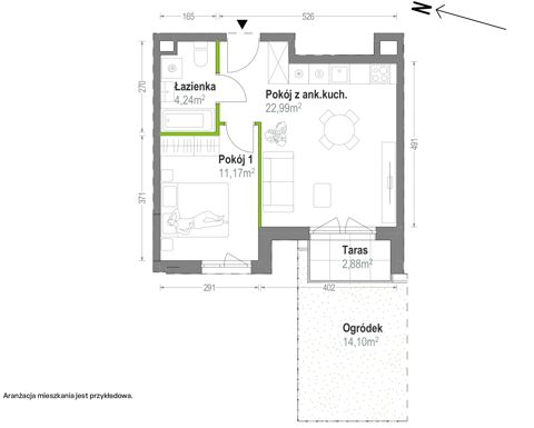 Plan 2 pok. 38m²