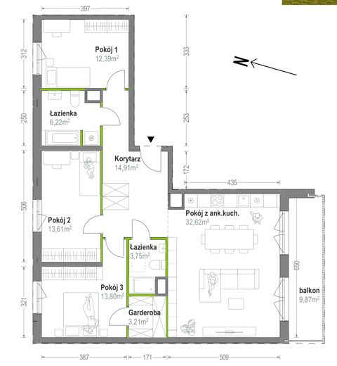 Plan 4 pok. 101m²