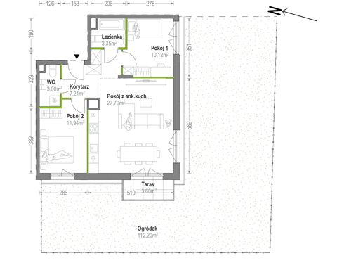 Plan 3 pok. 63m²