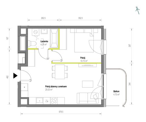 Plan 2 pok. 40m²