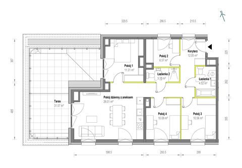 Plan 5 pok. 84m²