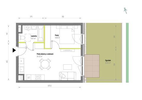 Plan 2 pok. 39m²