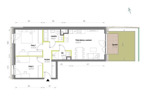 Plan 3 pok. 69m²