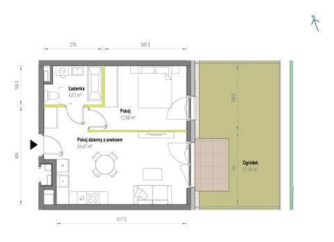 Plan 2 pok. 42m²
