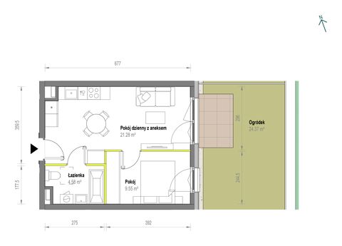 Plan 2 pok. 35m²