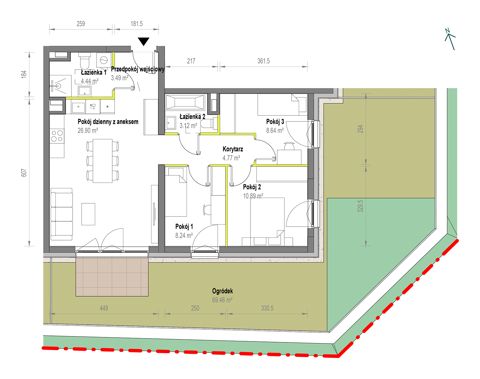 Plan 4 pok. 70m²