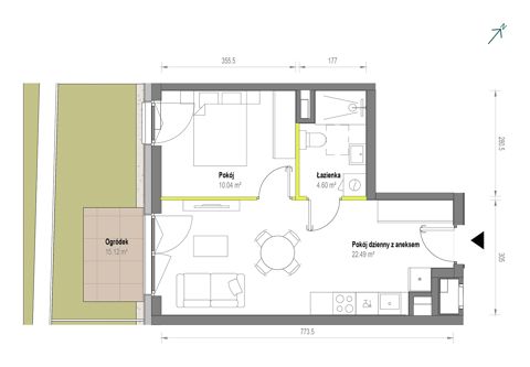 Plan 2 pok. 37m²