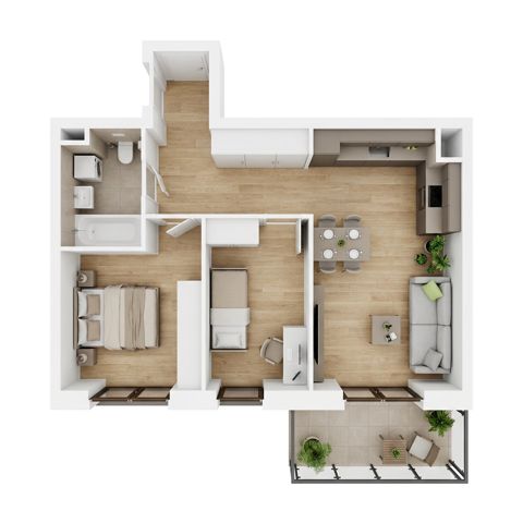 Plan 3 pok. 53m²