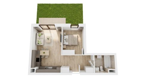 Plan 2 pok. 44m²