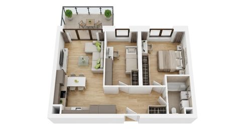 Plan 3 pok. 53m²