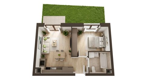 Plan 2 pok. 35m²