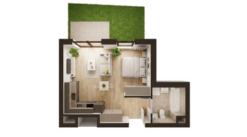 Plan 1 pok. 29m²