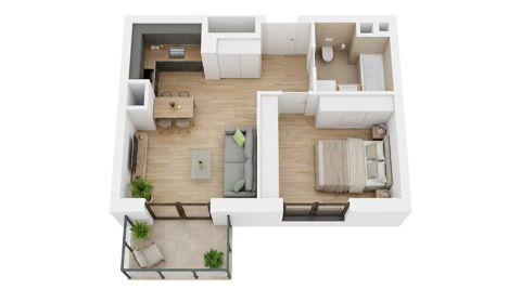 Plan 2 pok. 37m²