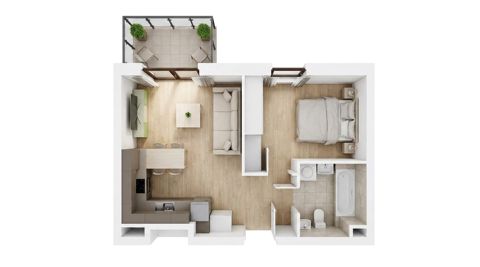 Plan 2 pok. 35m²