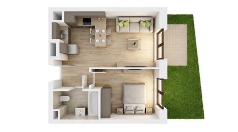 Plan 2 pok. 37m²