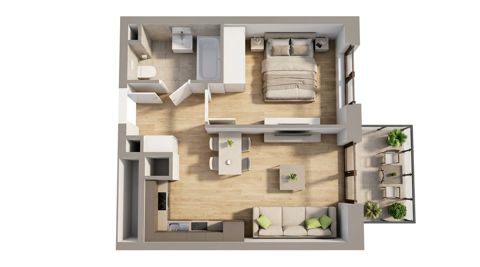 Plan 2 pok. 35m²
