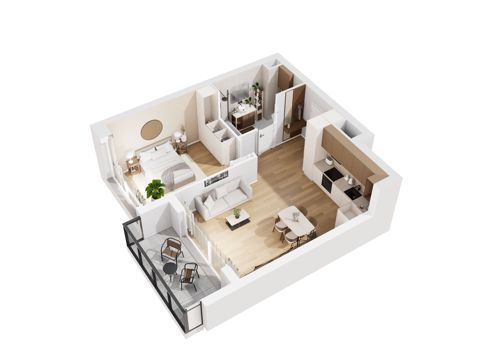 Plan 2 pok. 48m²