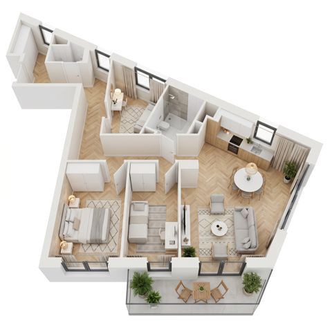 Plan 4 pok. 91m²