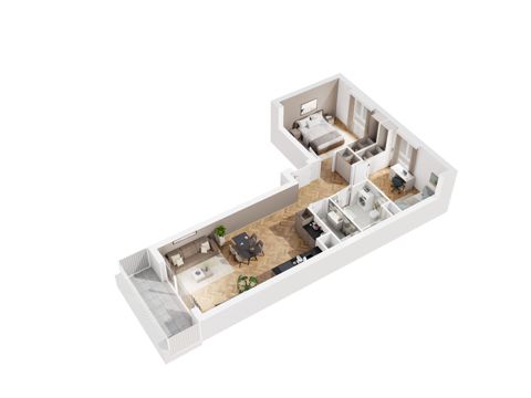 Plan 3 pok. 66m²