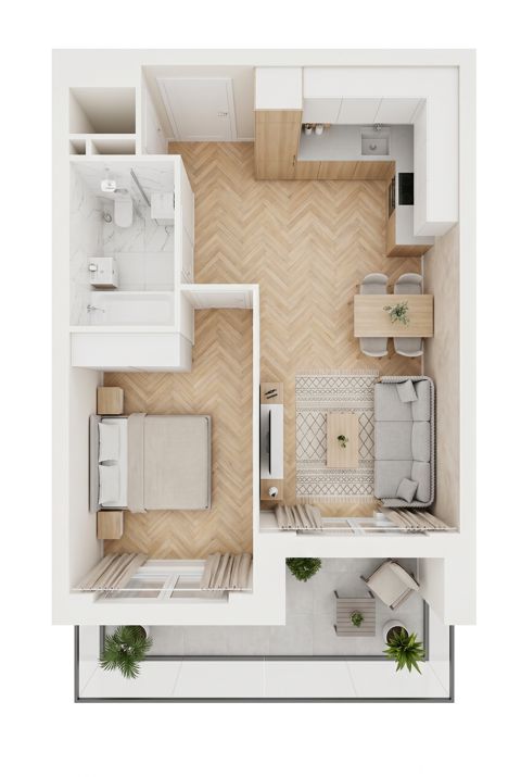 Plan 2 pok. 41m²