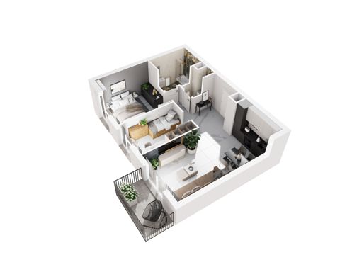 Plan 3 pok. 51m²
