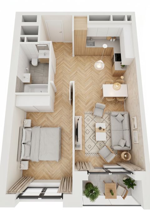 Plan 2 pok. 41m²