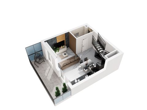 Plan 3 pok. 58m²