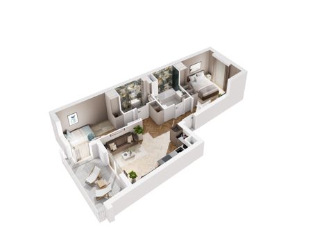 Plan 3 pok. 56m²