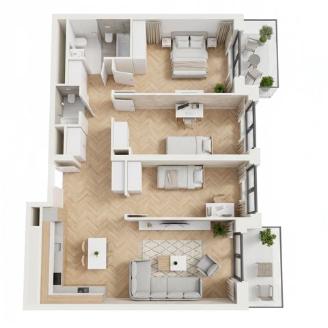 Plan 4 pok. 86m²