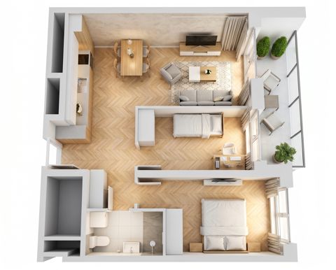 Plan 3 pok. 60m²