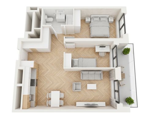 Plan 3 pok. 61m²