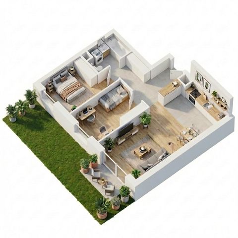 Plan 3 pok. 64m²