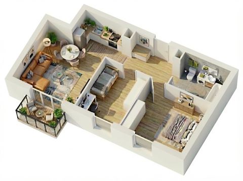 Plan 3 pok. 54m²