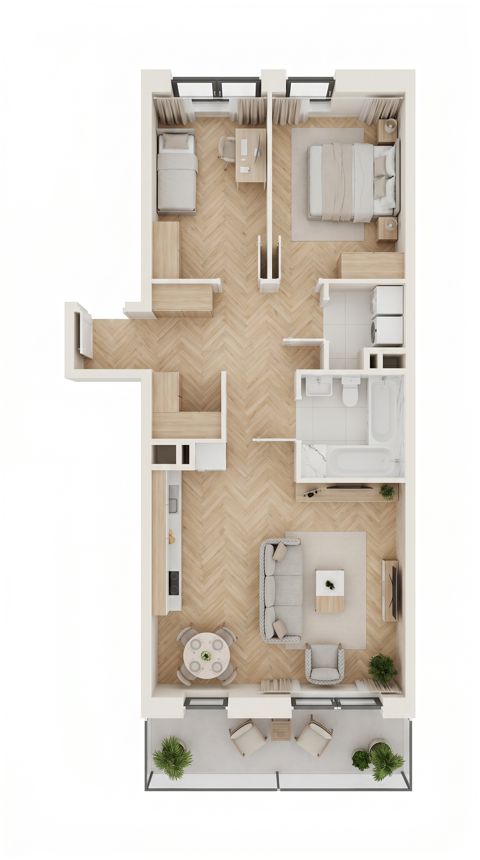 Plan 3 pok. 69m²