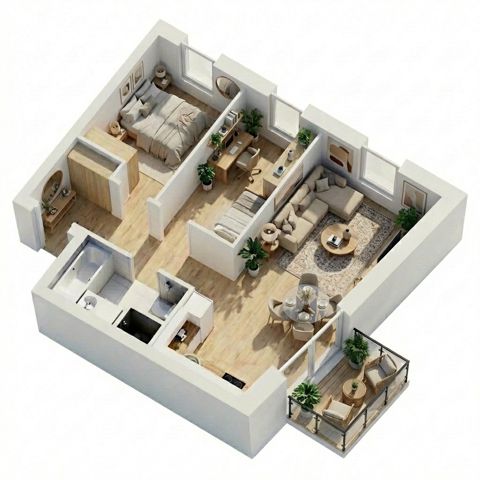 Plan 3 pok. 56m²