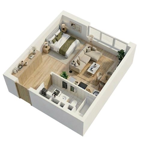 Plan 1 pok. 36m²