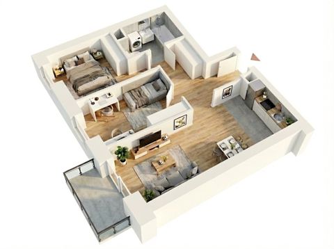Plan 3 pok. 59m²
