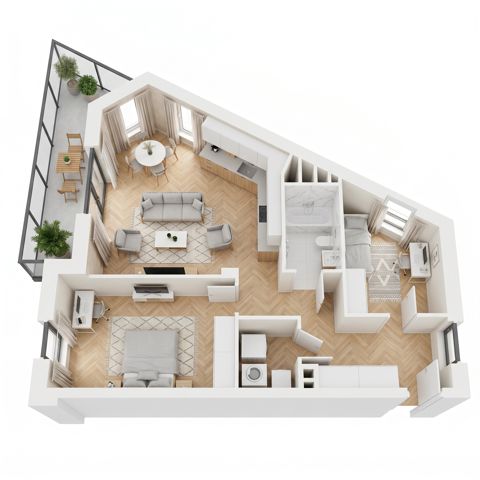 Plan 3 pok. 69m²