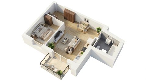 Plan 2 pok. 43m²