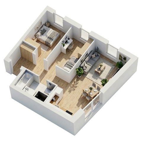 Plan 3 pok. 56m²