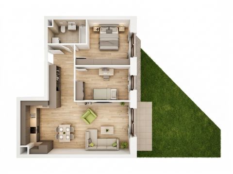 Plan 3 pok. 61m²