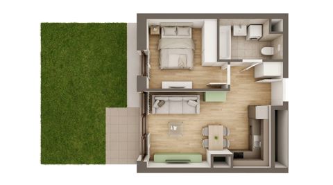 Plan 2 pok. 34m²