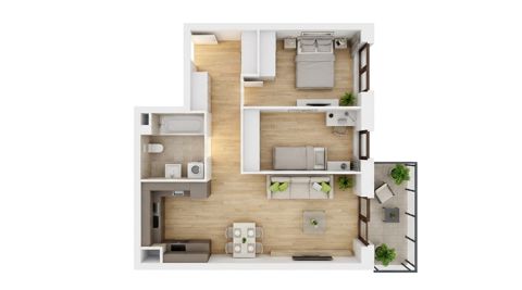 Plan 3 pok. 59m²
