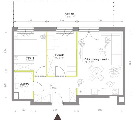 Plan 3 pok. 53m²