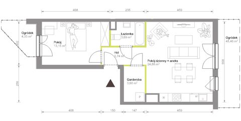 Plan 2 pok. 49m²